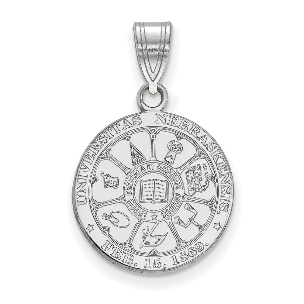 Sterlingsilber Rhodiniert Logoart University Of Nebraska Mittel Wappen Anhänger