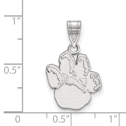 Sterlingsilber Rhodiniert Logoart University Of Pittsburgh Panther Paw Mittel Anhänger