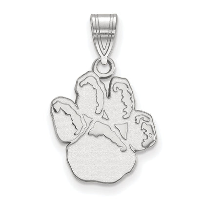 Sterlingsilber Rhodiniert Logoart University Of Pittsburgh Panther Paw Mittel Anhänger