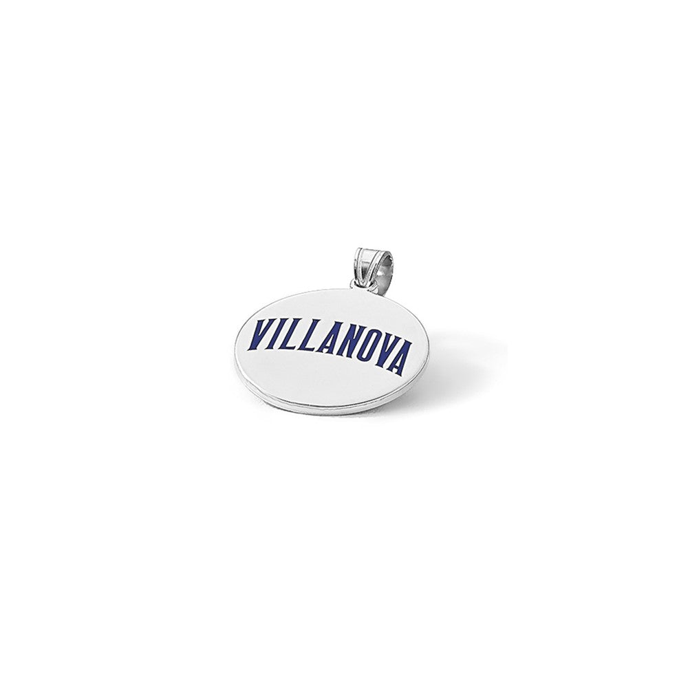 Sterlingsilber Rhodiniert Logoart Villanova University Mittel Emailliert Plättchen Anhänger