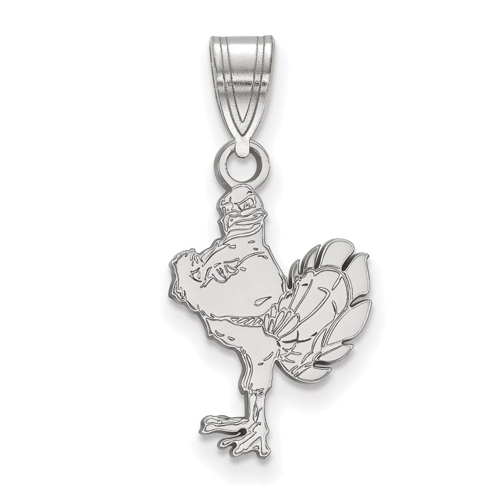 Sterlingsilber Rhodiniert Logoart Virginia Tech Hokiebird Mittel Anhänger