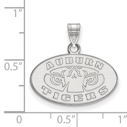 Sterlingsilber Rhodiniert Logoart Auburn Tigers Klein Anhänger