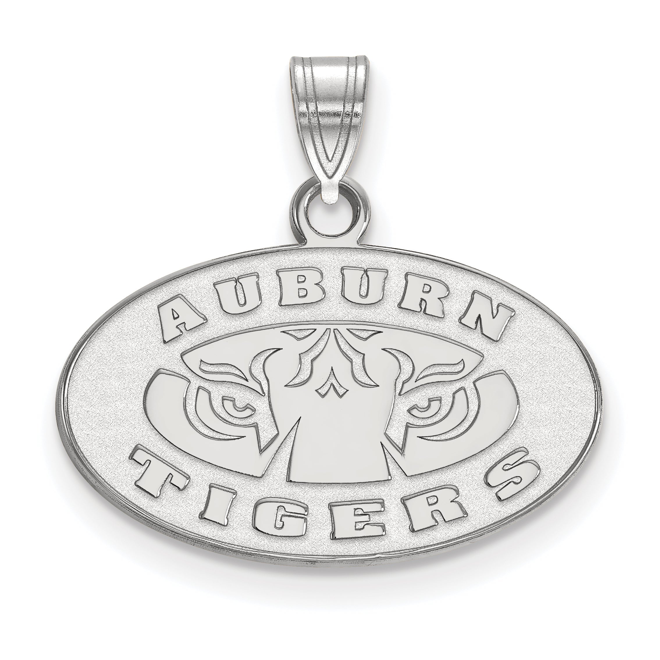 Sterlingsilber Rhodiniert Logoart Auburn Tigers Klein Anhänger