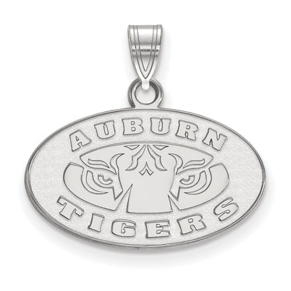 Sterlingsilber Rhodiniert Logoart Auburn Tigers Klein Anhänger