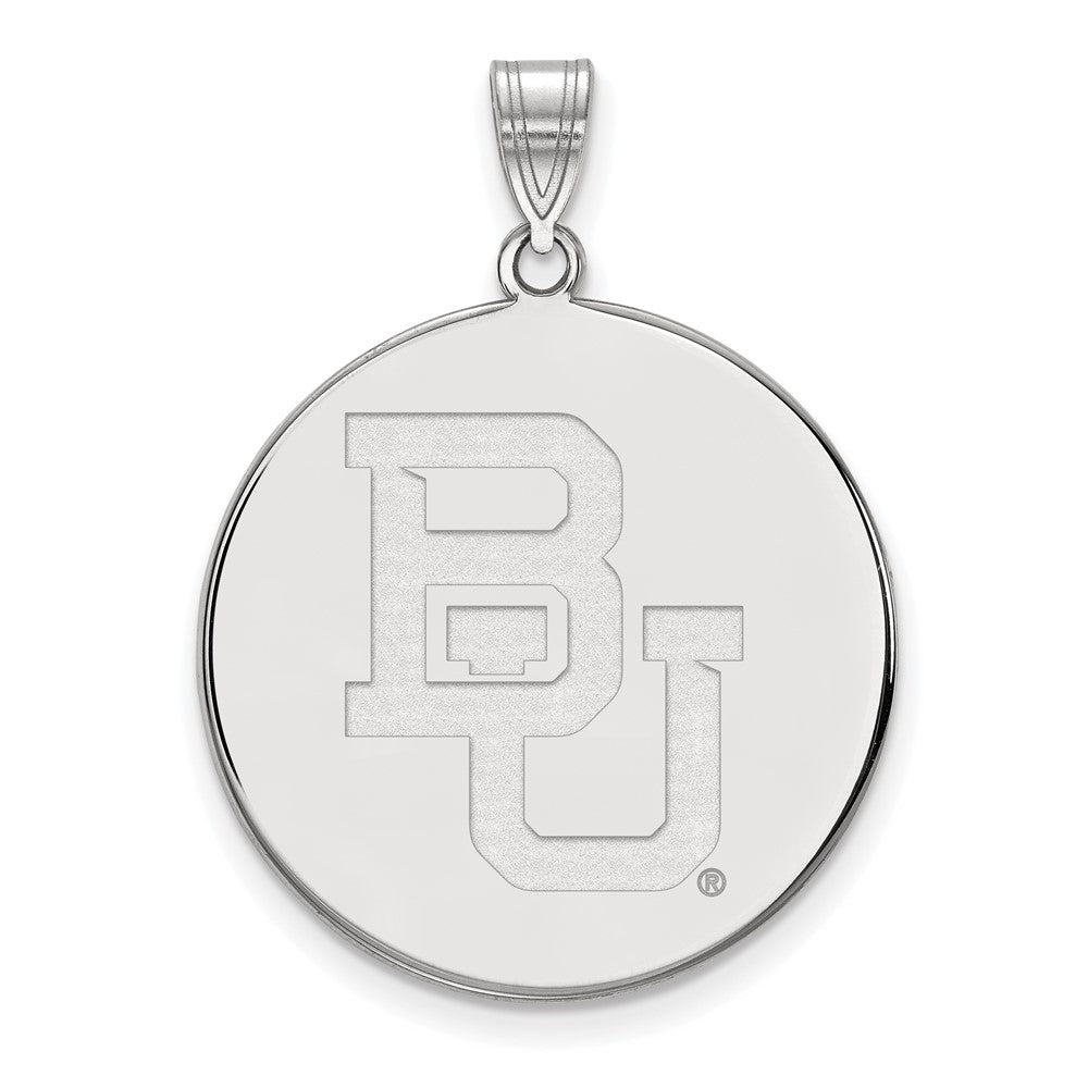 Sterlingsilber Rhodiniert Logoart Baylor University Bears Extra Groß Plättchen Anhänger