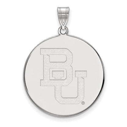 Sterlingsilber Rhodiniert Logoart Baylor University Bears Extra Groß Plättchen Anhänger