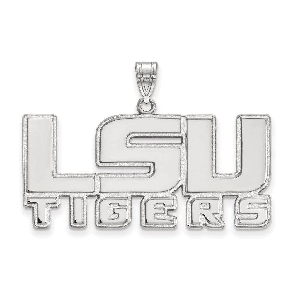 Sterlingsilber Rhodiniert Logoart Louisiana State University L S U Tigers Groß Anhänger
