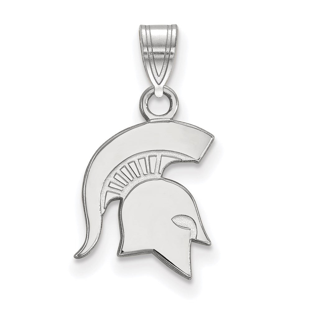 Sterlingsilber Rhodiniert Logoart Michigan State University Spartan Klein Anhänger