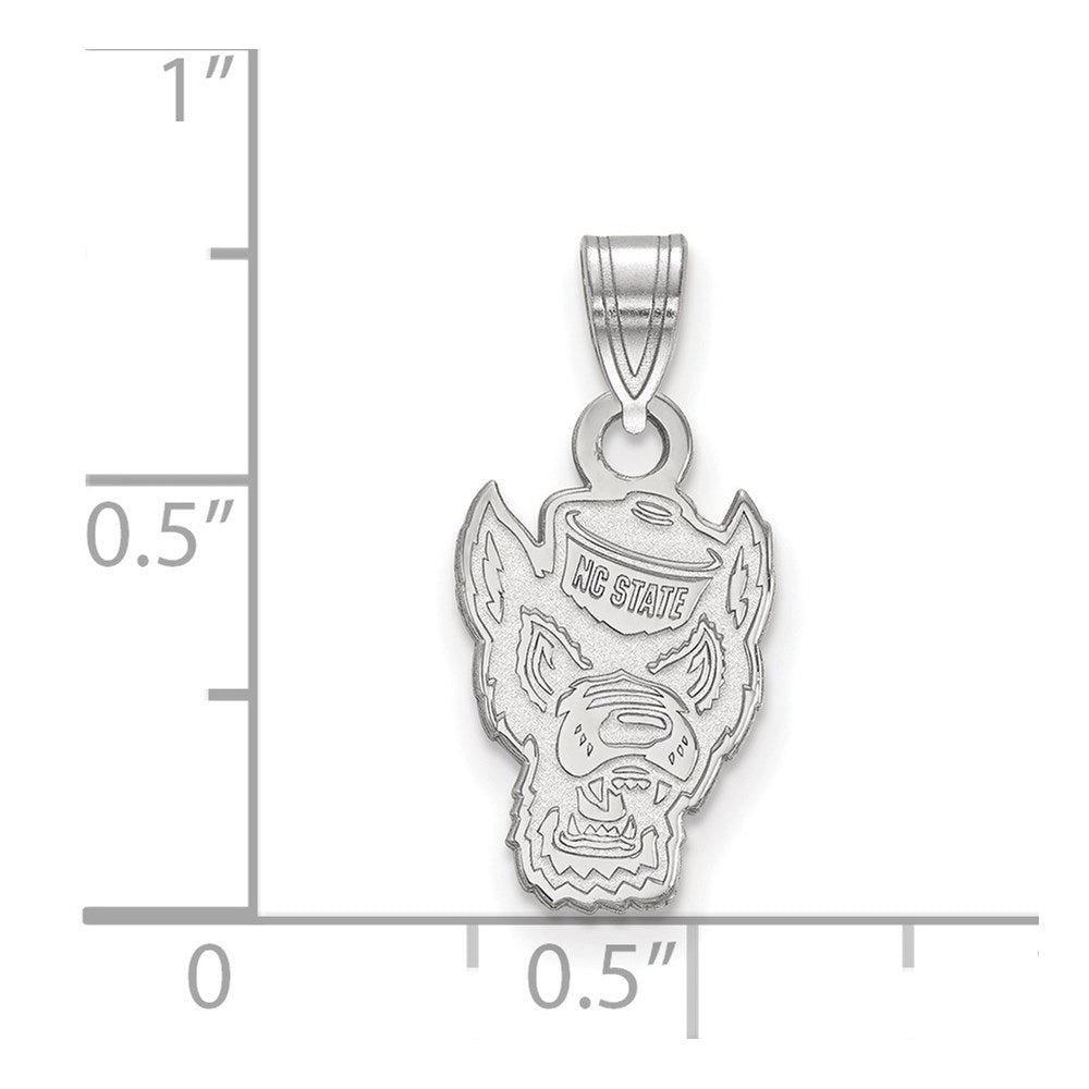 Sterlingsilber Rhodiniert Logoart North Carolina State University Wolf Klein Anhänger