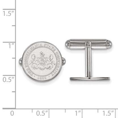 Sterlingsilber Rhodiniert Logoart Penn State University Wappen Manschette Knöpfe