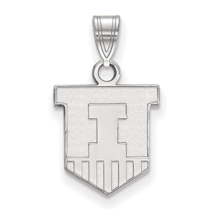 10K Weißgold Logoart University Of Illinois Victory Abzeichen Klein Anhänger