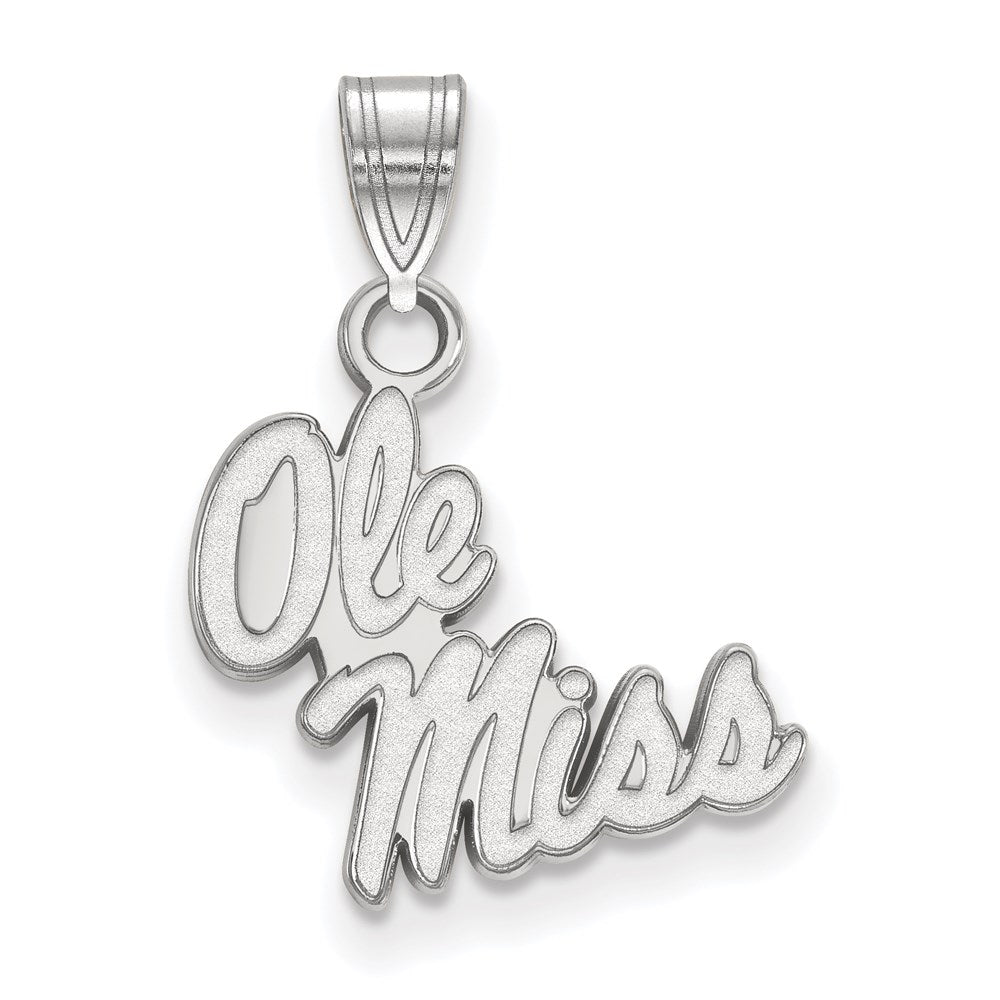 10K Weißgold Logoart University Of Mississippi Ole Miss Klein Anhänger