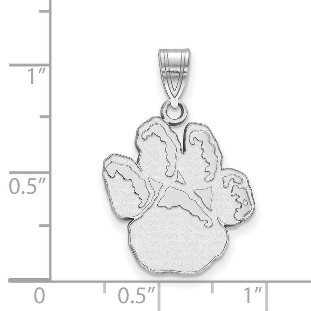 Sterlingsilber Rhodiniert Logoart University Of Pittsburgh Panther Paw Groß Anhänger