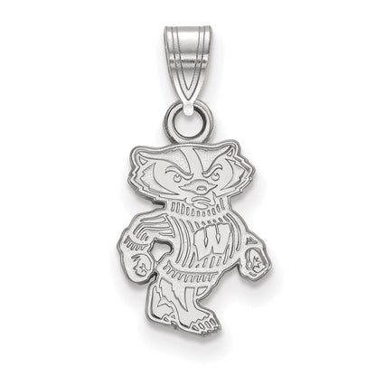 Sterlingsilber Rhodiniert Logoart University Of Wisconsin Badger Klein Anhänger