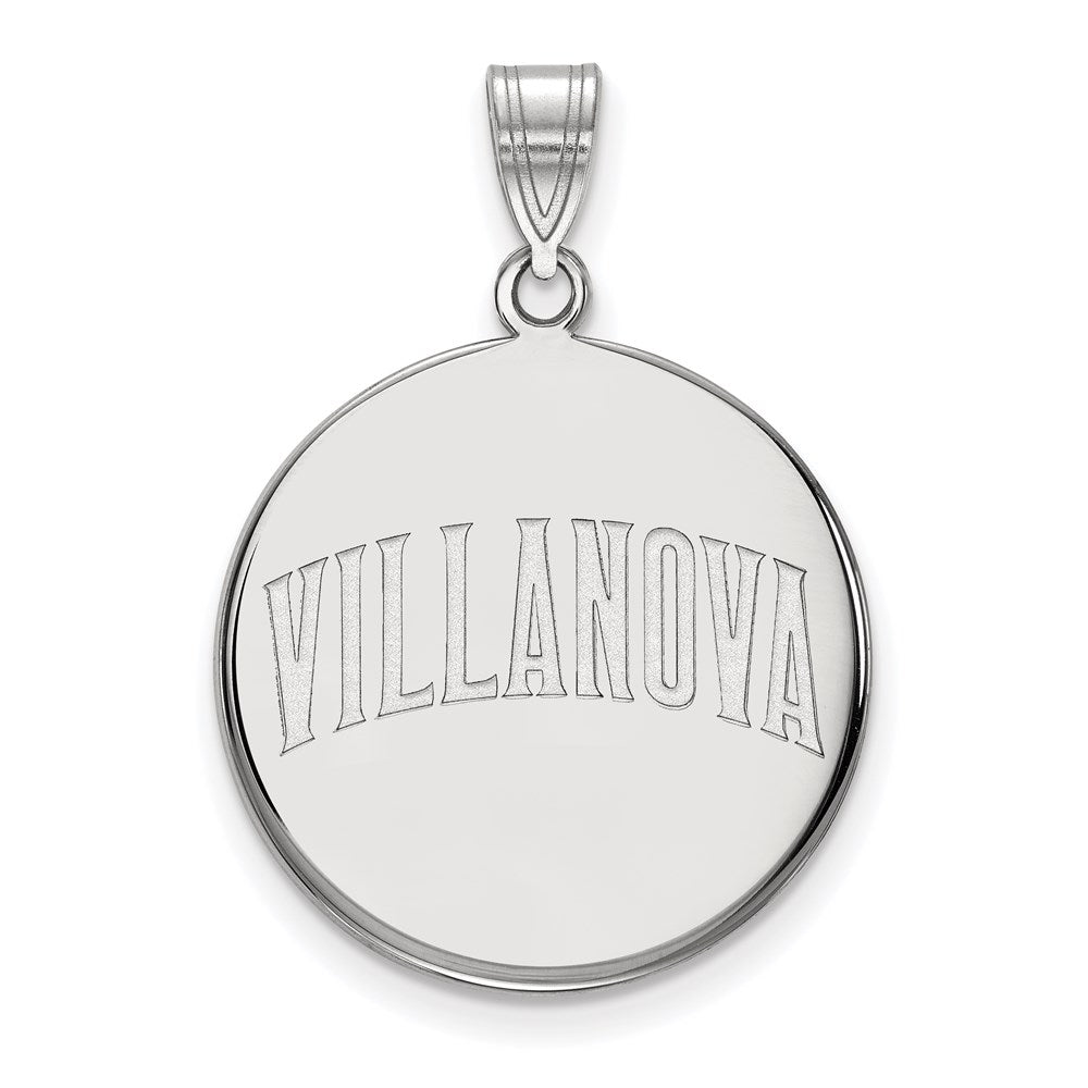 10K Weißgold Logoart Villanova University Groß Plättchen Anhänger