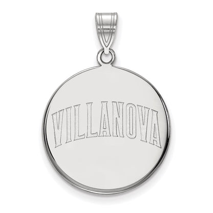10K Weißgold Logoart Villanova University Groß Plättchen Anhänger