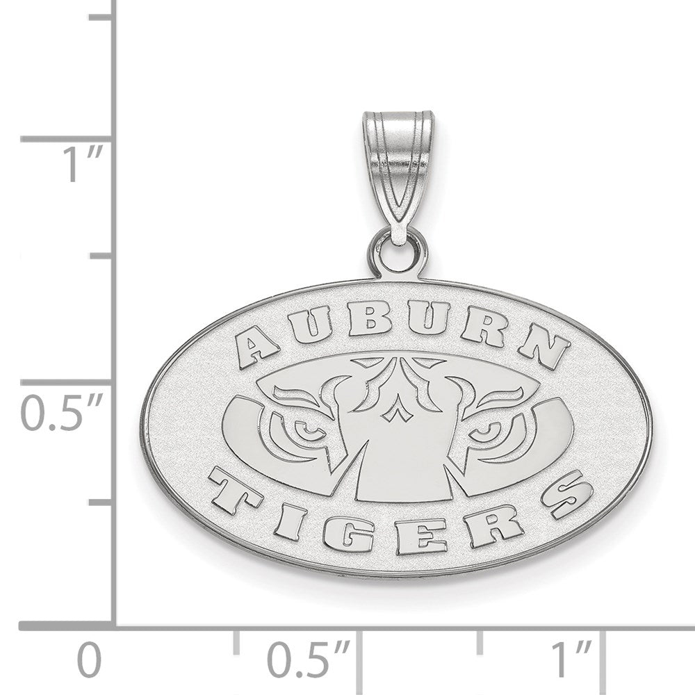 Sterlingsilber Rhodiniert Logoart Auburn Tigers Mittel Anhänger
