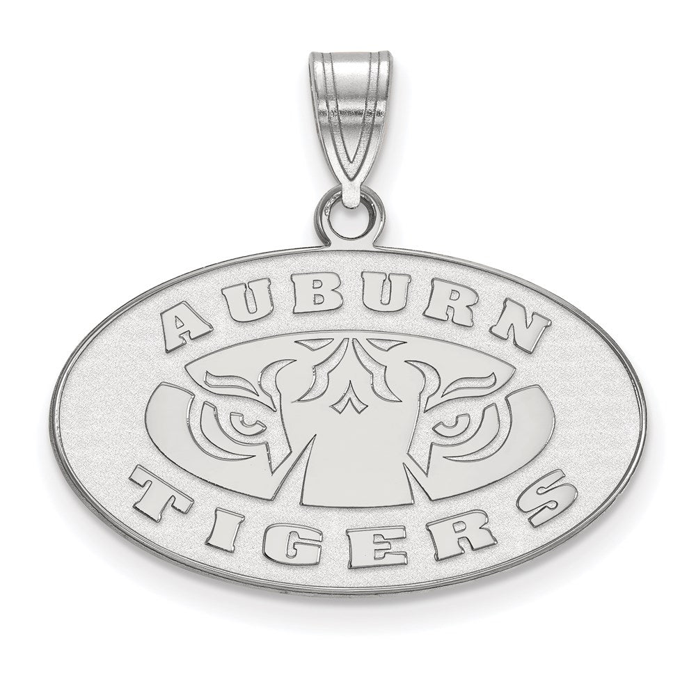 Sterlingsilber Rhodiniert Logoart Auburn Tigers Mittel Anhänger