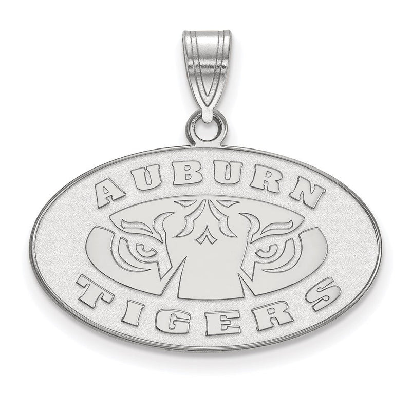 Sterlingsilber Rhodiniert Logoart Auburn Tigers Mittel Anhänger