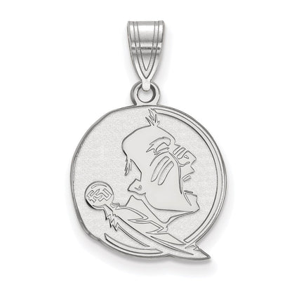 Sterlingsilber Rhodiniert Logoart Florida State University Seminole Mittel Anhänger