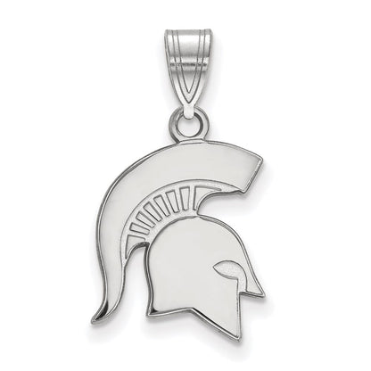 Sterlingsilber Rhodiniert Logoart Michigan State University Spartan Mittel Anhänger
