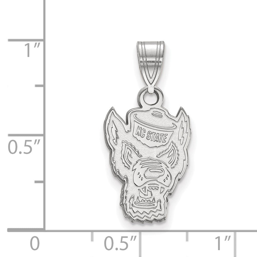Sterlingsilber Rhodiniert Logoart North Carolina State University Wolf Mittel Anhänger