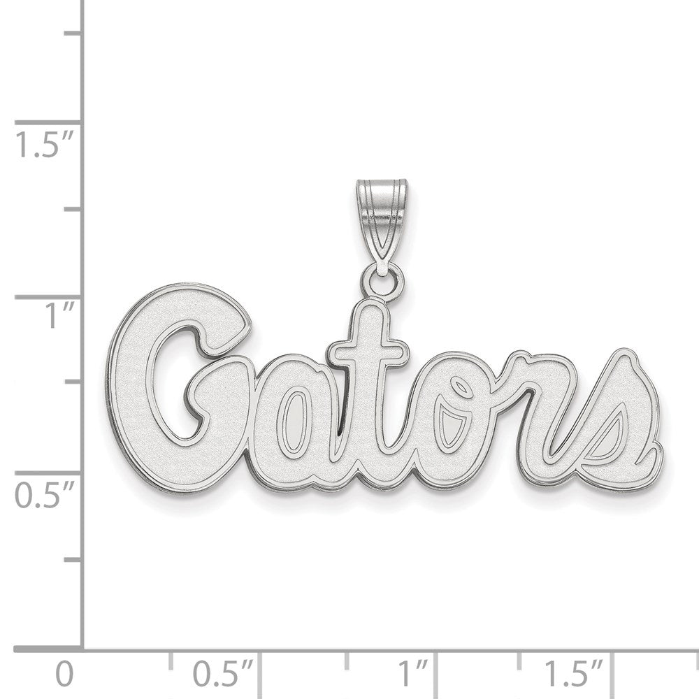 10K Weißgold Logoart University Of Florida Gators Schreibschrift Mittel Anhänger