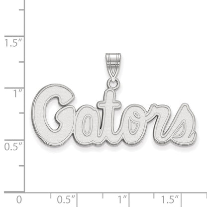 10K Weißgold Logoart University Of Florida Gators Schreibschrift Mittel Anhänger