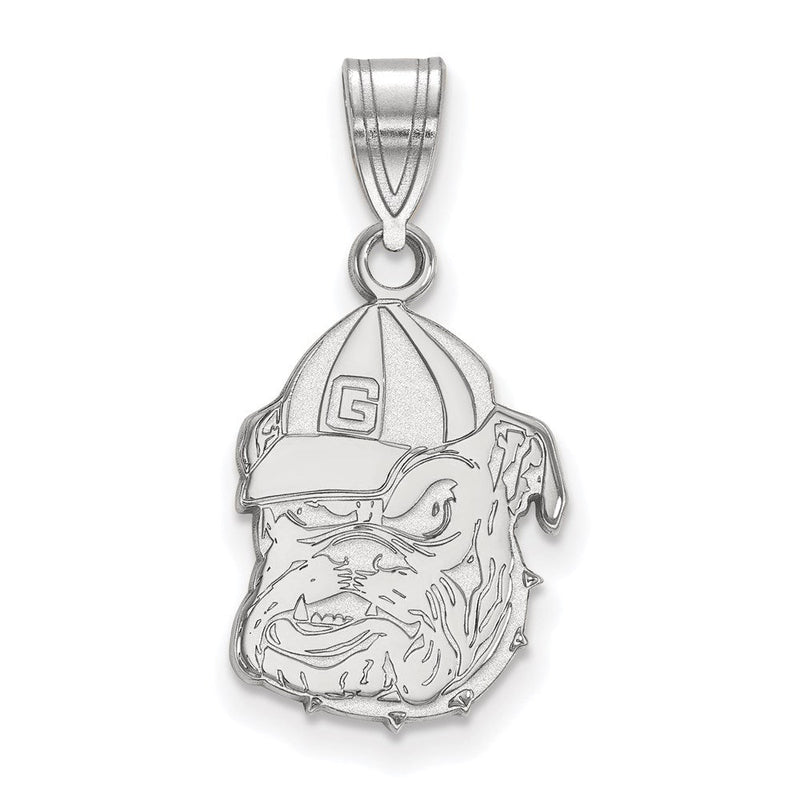 Sterlingsilber Rhodiniert Logoart University Of Georgia Bulldog Mittel Anhänger