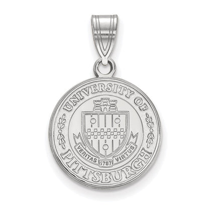 Sterlingsilber Rhodiniert Logoart University Of Pittsburgh Mittel Wappen Anhänger