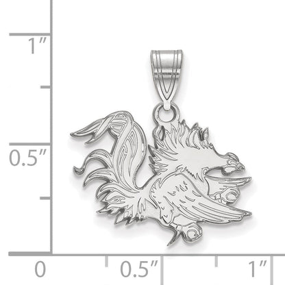 10K Weißgold Logoart University Of South Carolina Gamecock Mittel Anhänger