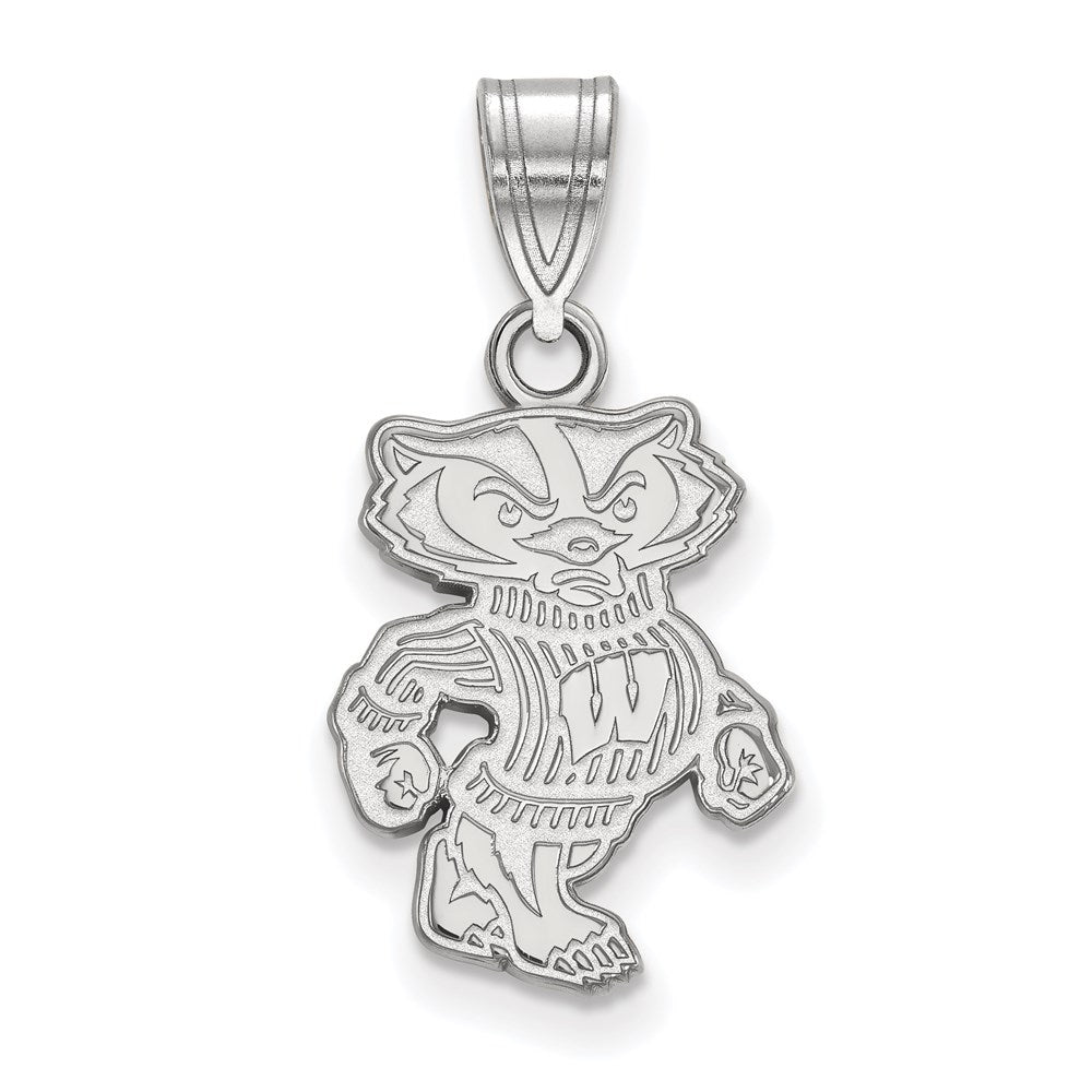 10K Weißgold Logoart University Of Wisconsin Badger Mittel Anhänger