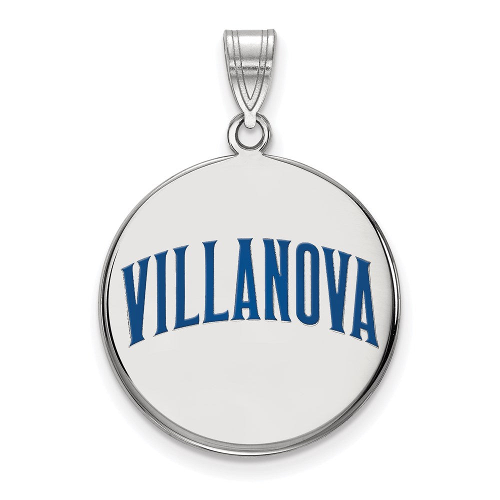 Sterlingsilber Rhodiniert Logoart Villanova University Groß Emailliert Plättchen Anhänger