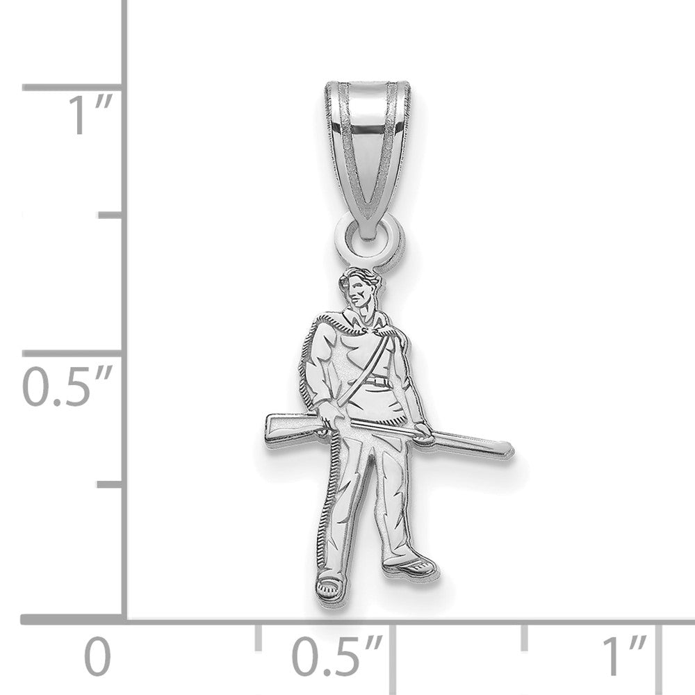 Sterlingsilber Rhodiniert Logoart West Virginia University Mountaineer Mittel Anhänger