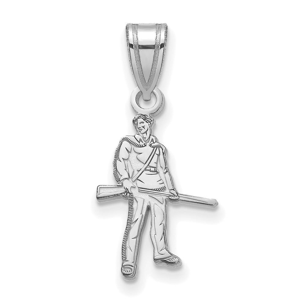 Sterlingsilber Rhodiniert Logoart West Virginia University Mountaineer Mittel Anhänger