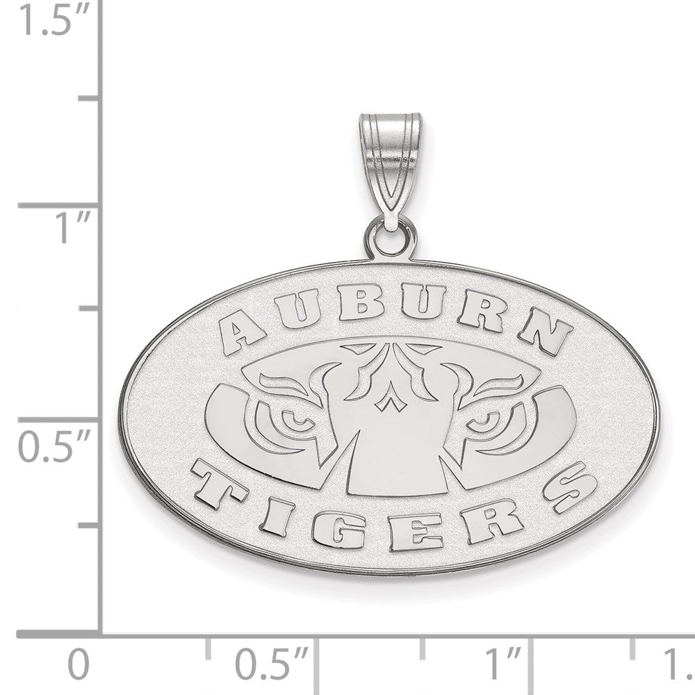 10K Weißgold Logoart Auburn Tigers Groß Anhänger