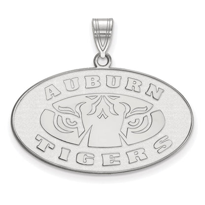 10K Weißgold Logoart Auburn Tigers Groß Anhänger