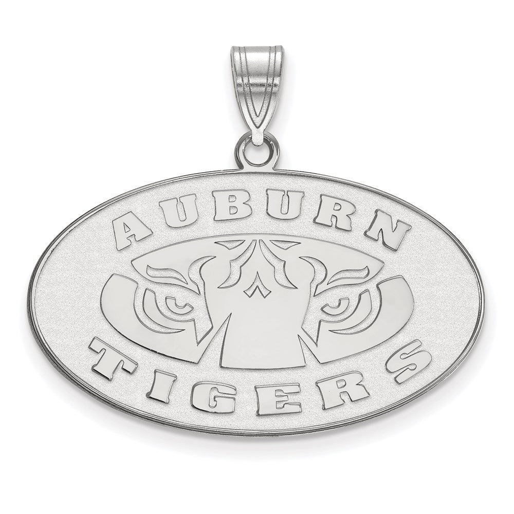 14K Weißgold Logoart Auburn Tigers Groß Anhänger