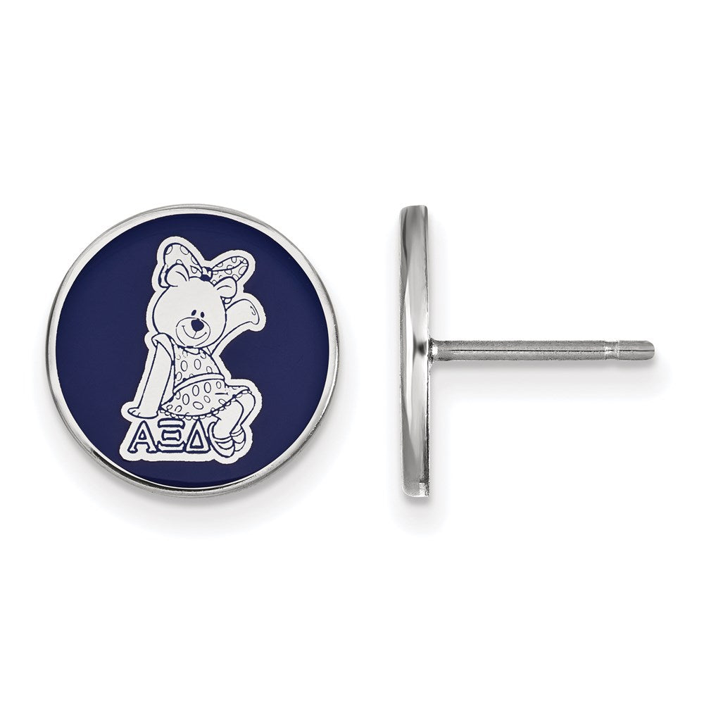 Sterlingsilber Rhodiniert Logoart Alpha Xi Delta Sorority Symbol Farbe Emaille Ohrstecker