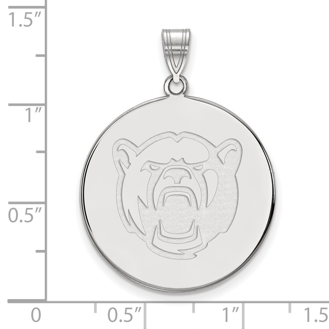 Sterlingsilber Rhodiniert Logoart Baylor University Extra Groß Plättchen Anhänger