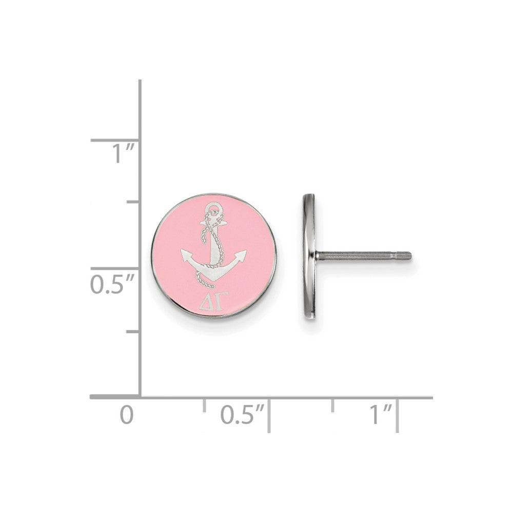 Sterlingsilber Rhodiniert Logoart Delta Gamma Sorority Symbol Farbe Emaille Ohrstecker