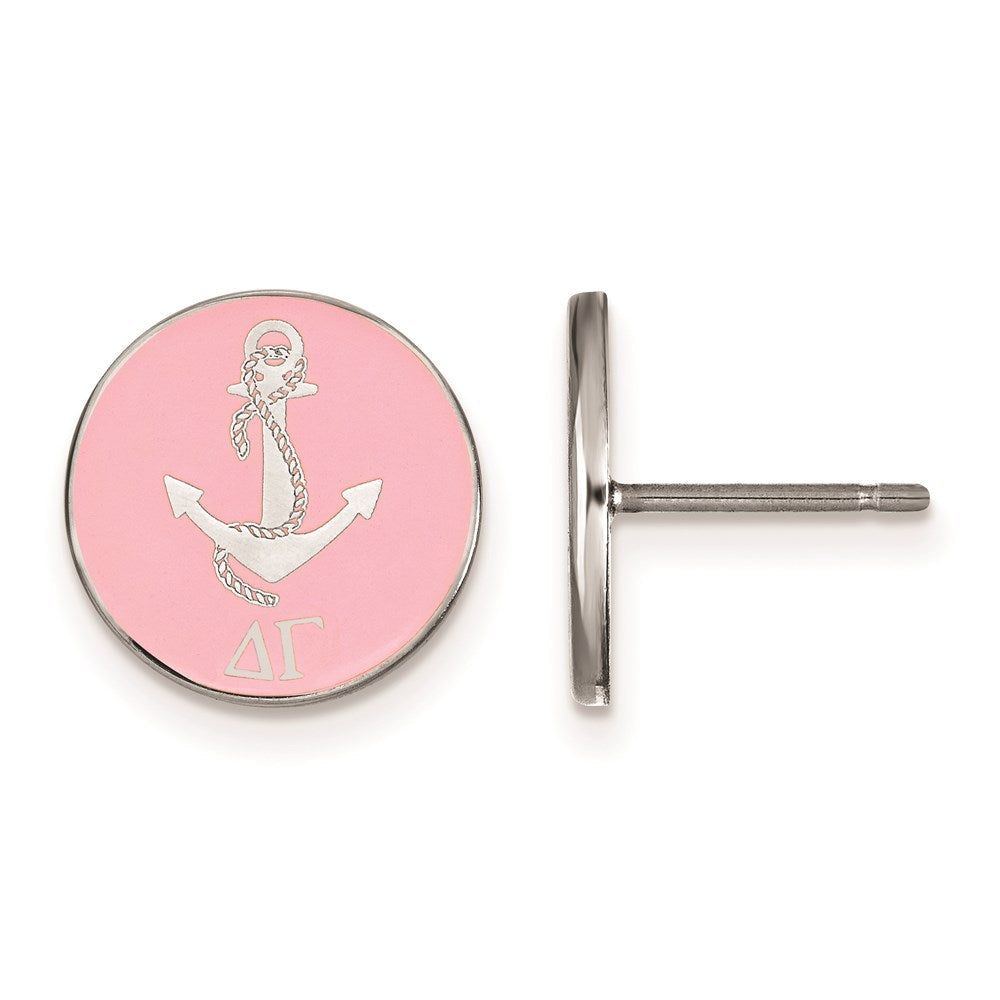 Sterlingsilber Rhodiniert Logoart Delta Gamma Sorority Symbol Farbe Emaille Ohrstecker