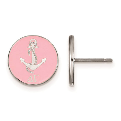Sterlingsilber Rhodiniert Logoart Delta Gamma Sorority Symbol Farbe Emaille Ohrstecker