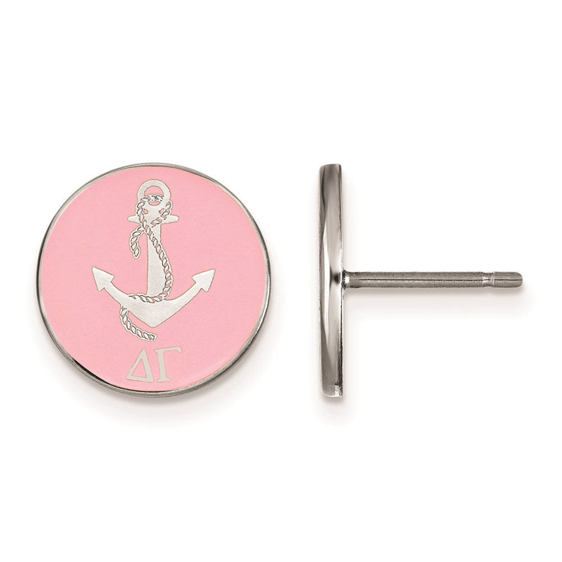 Sterlingsilber Rhodiniert Logoart Delta Gamma Sorority Symbol Farbe Emaille Ohrstecker