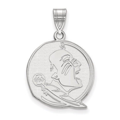 Sterlingsilber Rhodiniert Logoart Florida State University Seminole Groß Anhänger