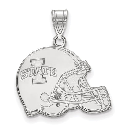 Sterlingsilber Rhodiniert Logoart Iowa State University Football Helm Anhänger