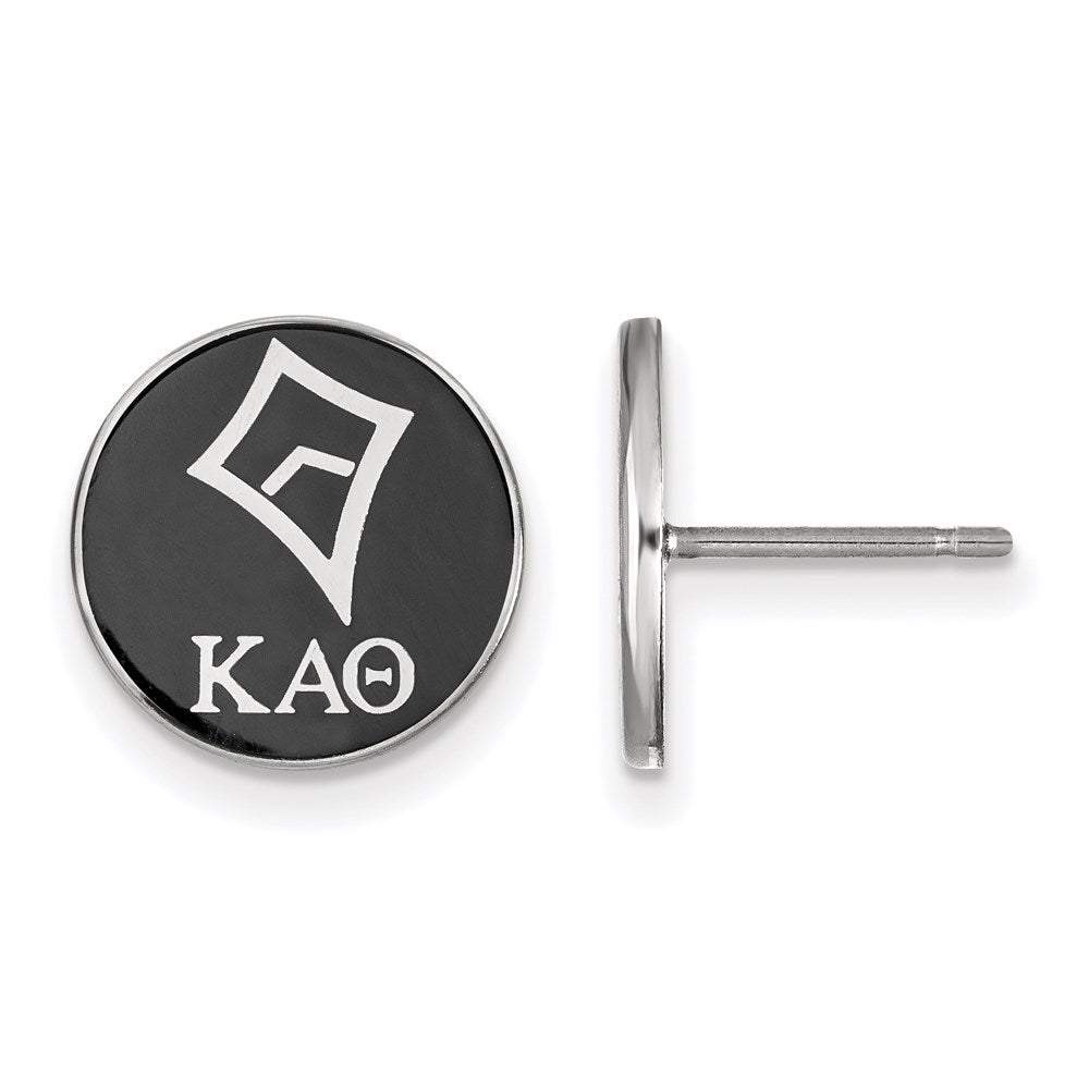 Sterlingsilber Rhodiniert Logoart Kappa Alpha Theta Sorority Symbol Farbe Emaille Ohrstecker