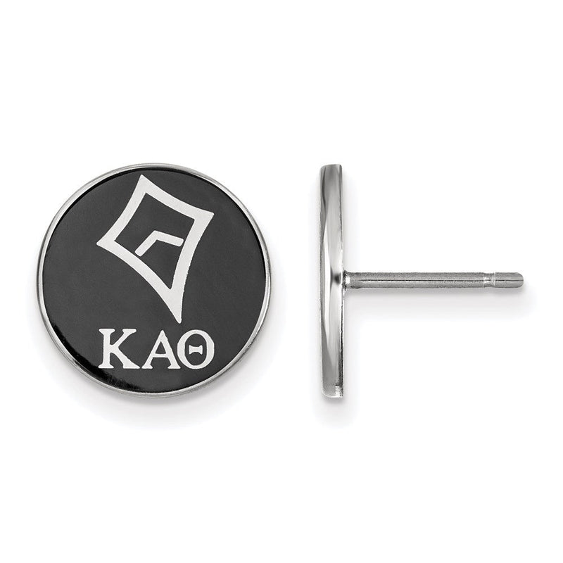 Sterlingsilber Rhodiniert Logoart Kappa Alpha Theta Sorority Symbol Farbe Emaille Ohrstecker