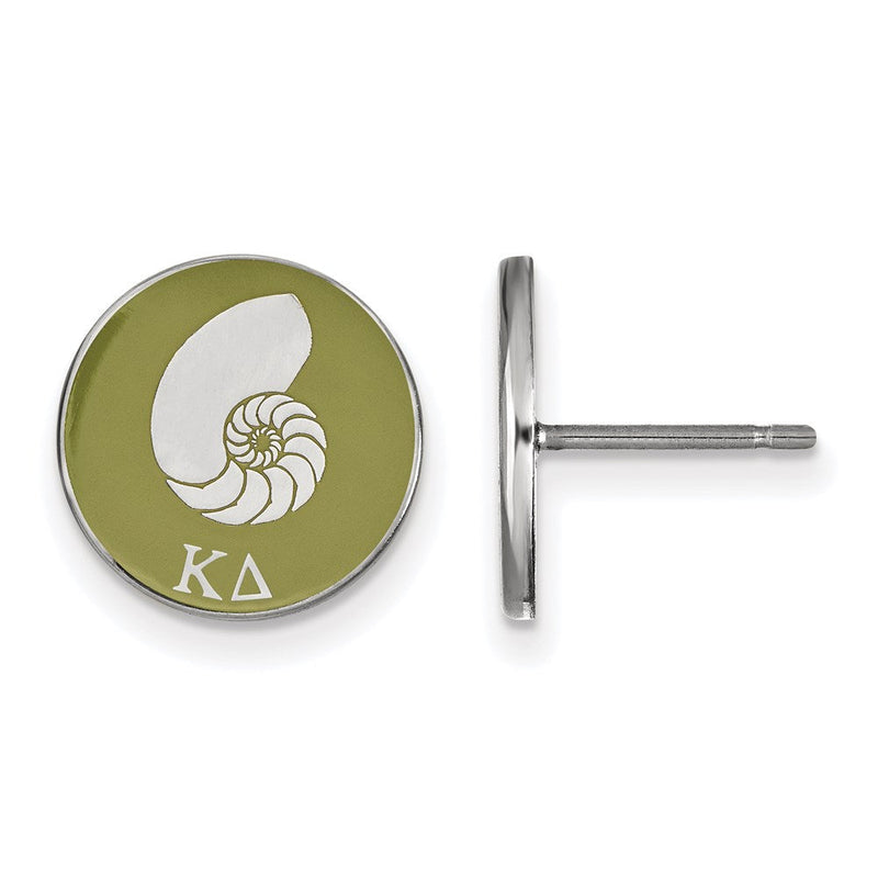 Sterlingsilber Rhodiniert Logoart Kappa Delta Sorority Symbol Farbe Emaille Ohrstecker