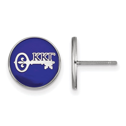 Sterlingsilber Rhodiniert Logoart Kappa Gamma Sorority Symbol Farbe Emaille Ohrstecker